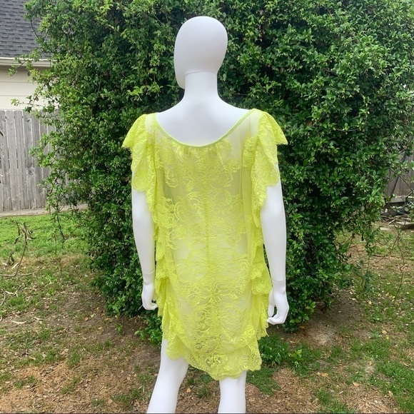 💋NWOT JENS Pirate Booty Key Lime 2 Pc Sheer Lace CoverUp/Dress - Picture 13 of 16
